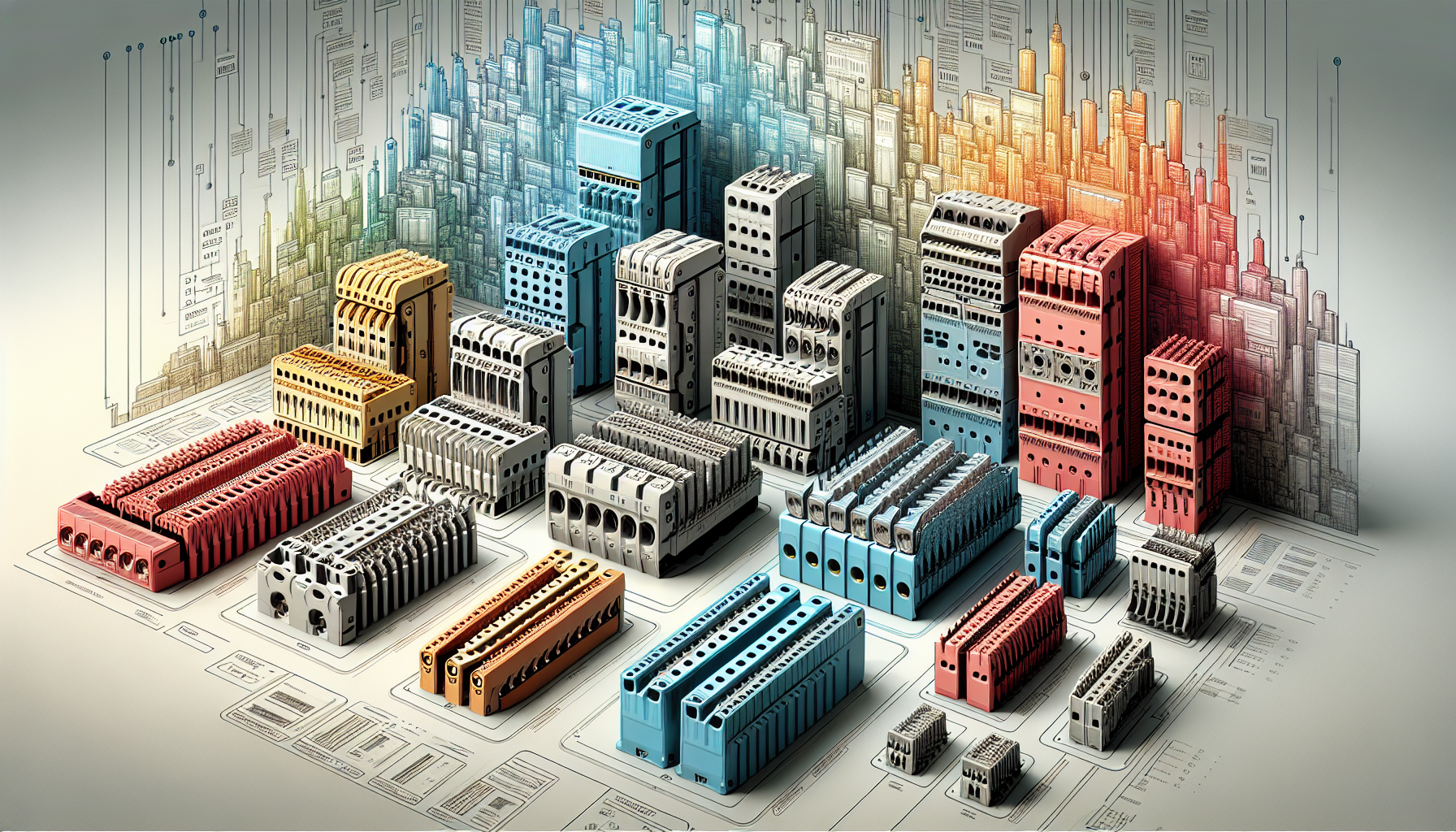 Illustration of Phoenix Contact terminal blocks