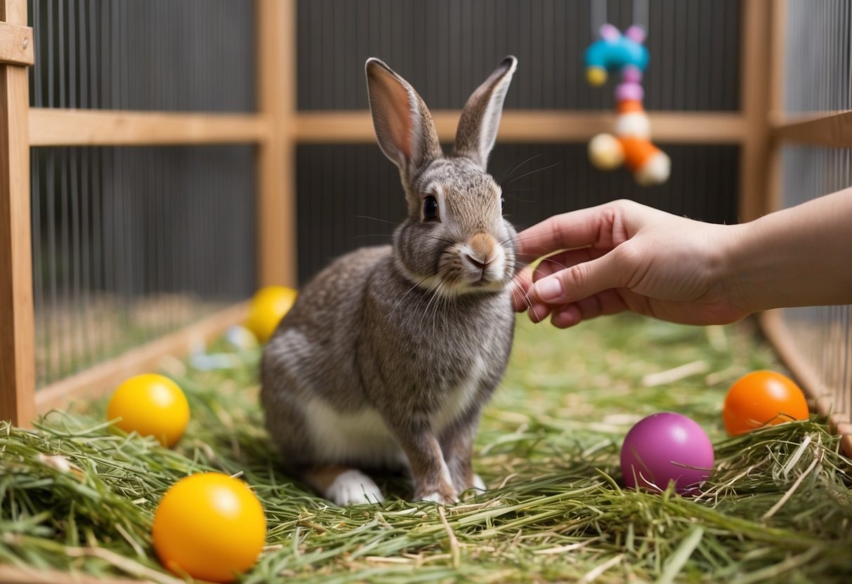 Gentle Handling pet rabbit