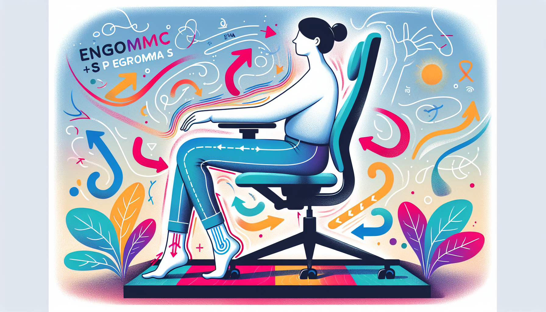 An illustration emphasizing the importance of ergonomics in preventing edema.