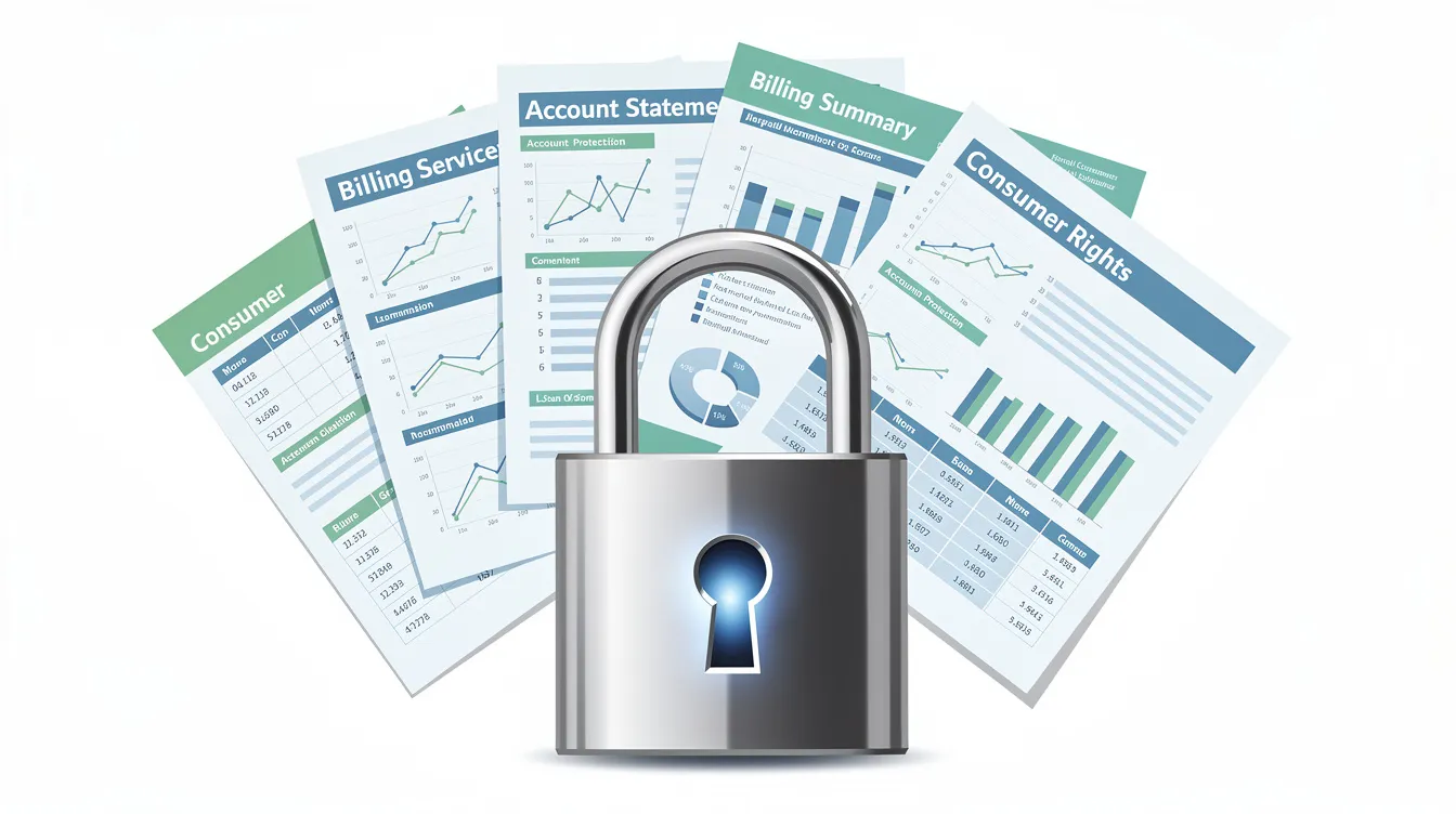 The image features a secure padlock symbol alongside financial documents, symbolizing the importance of security services and consumer protection in the context of 二線 財務. This visual representation emphasizes the need for trust and safety in financial transactions and personal loans.