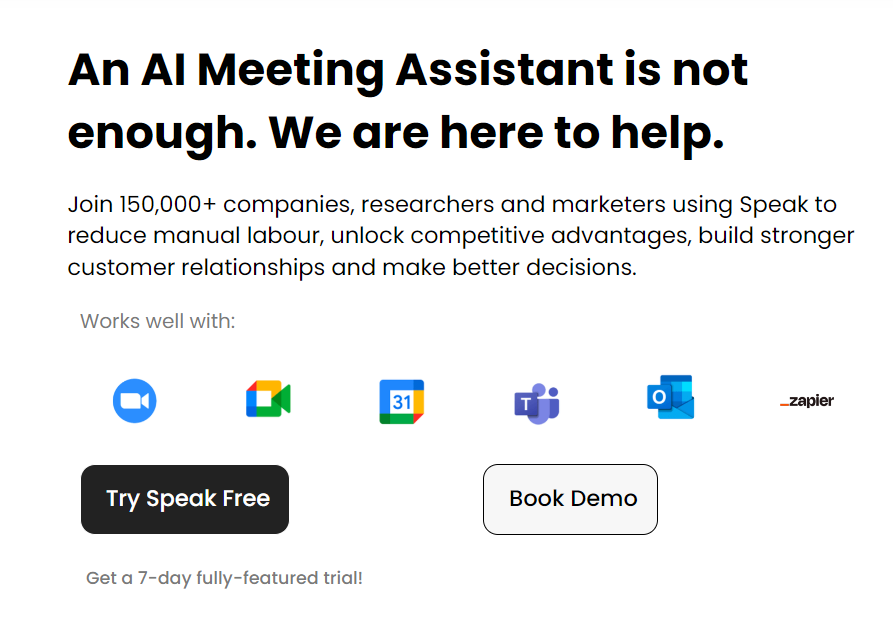 Speak AI for marketing research.