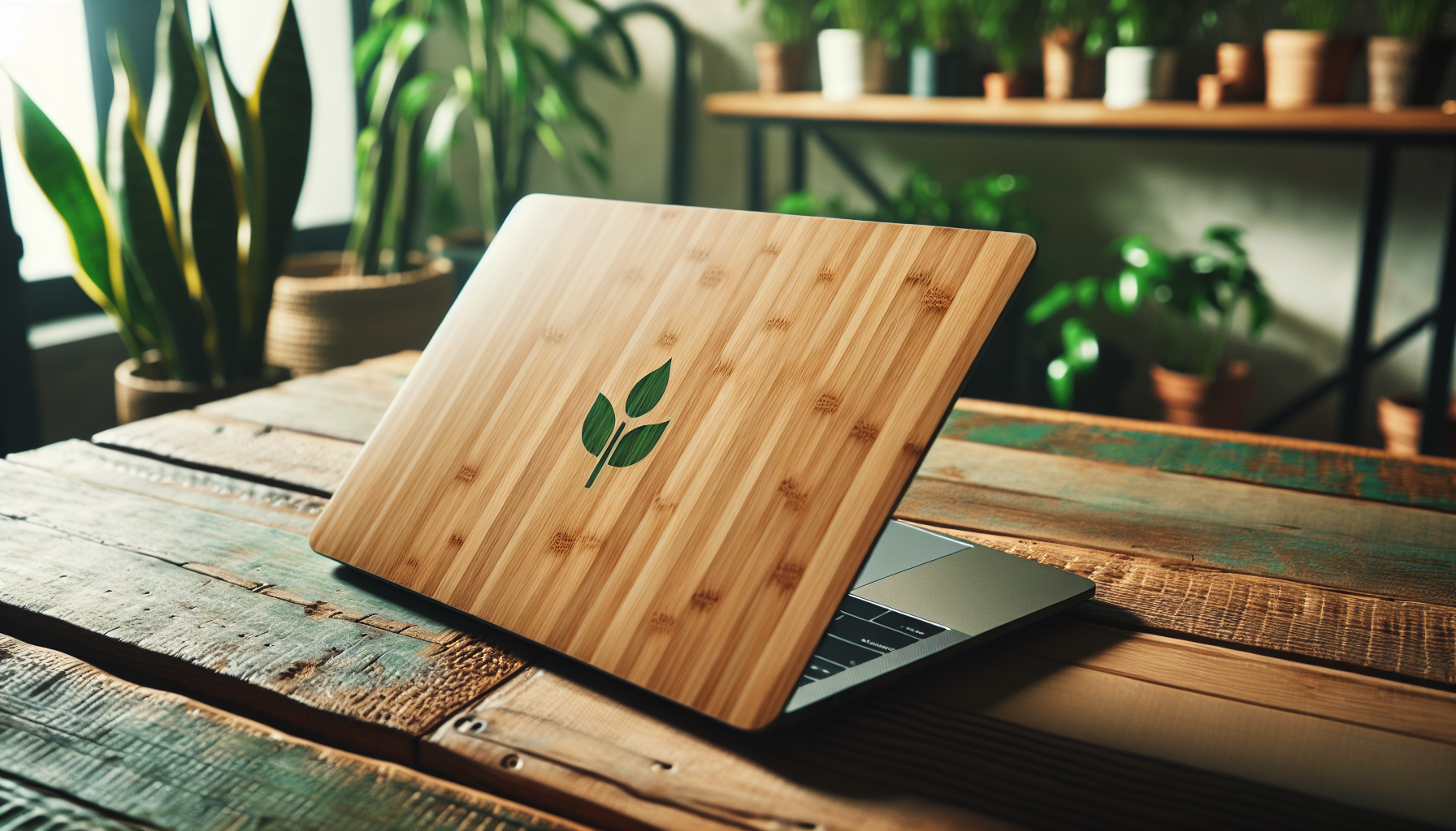 Eco-friendly laptop with sustainable materials