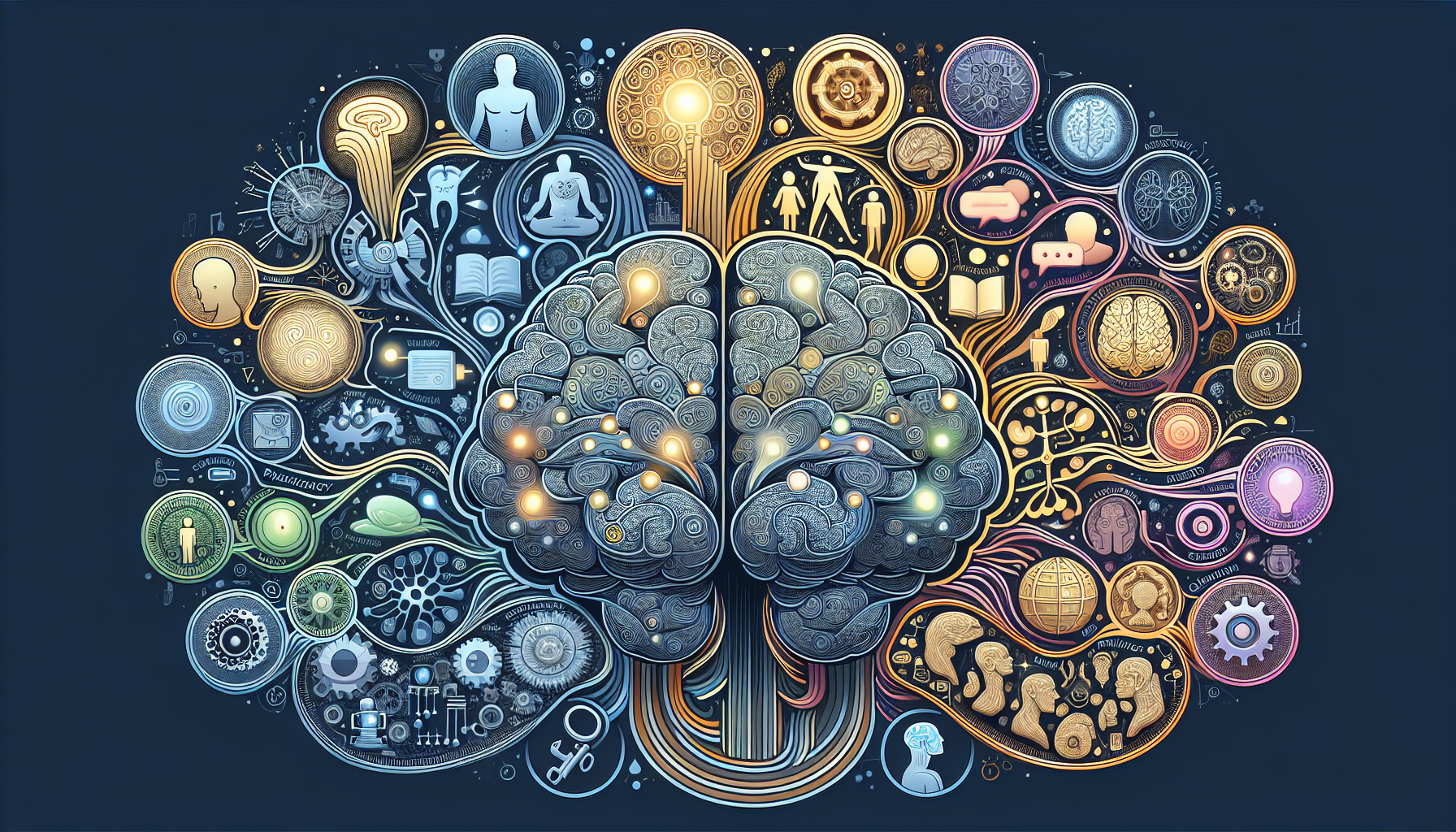 Illustration des sciences cognitives en tant que domaine multidisciplinaire