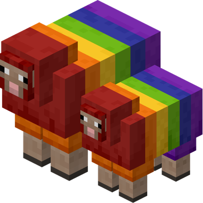 Rainbow Sheep Minecraft