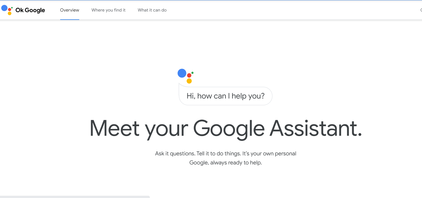 Google Assistant AI software