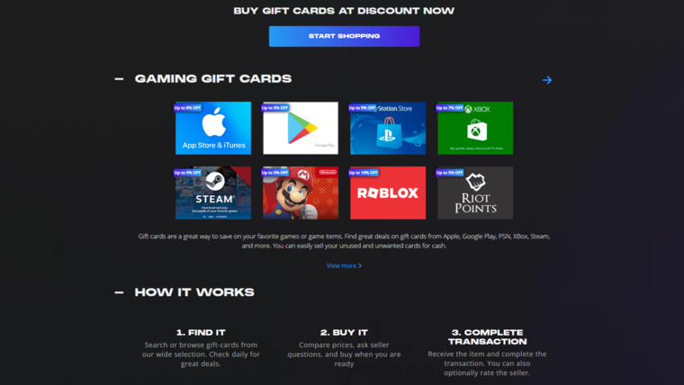 ALL the gift cards, ALL the time. (Image Source: Gameflip.com)