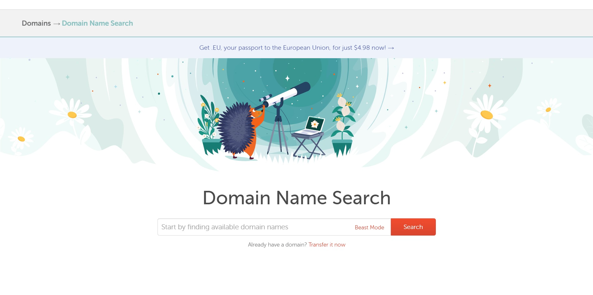 Check domain name availability