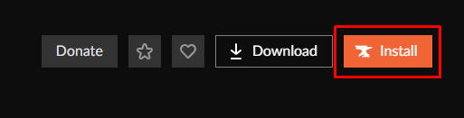 Click the Install button to acquire the CurseForge Launcher.
