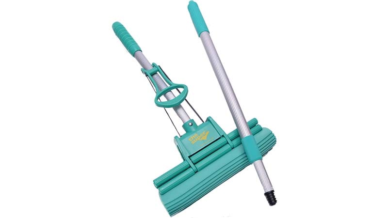 Teal sponge mop with teal handle