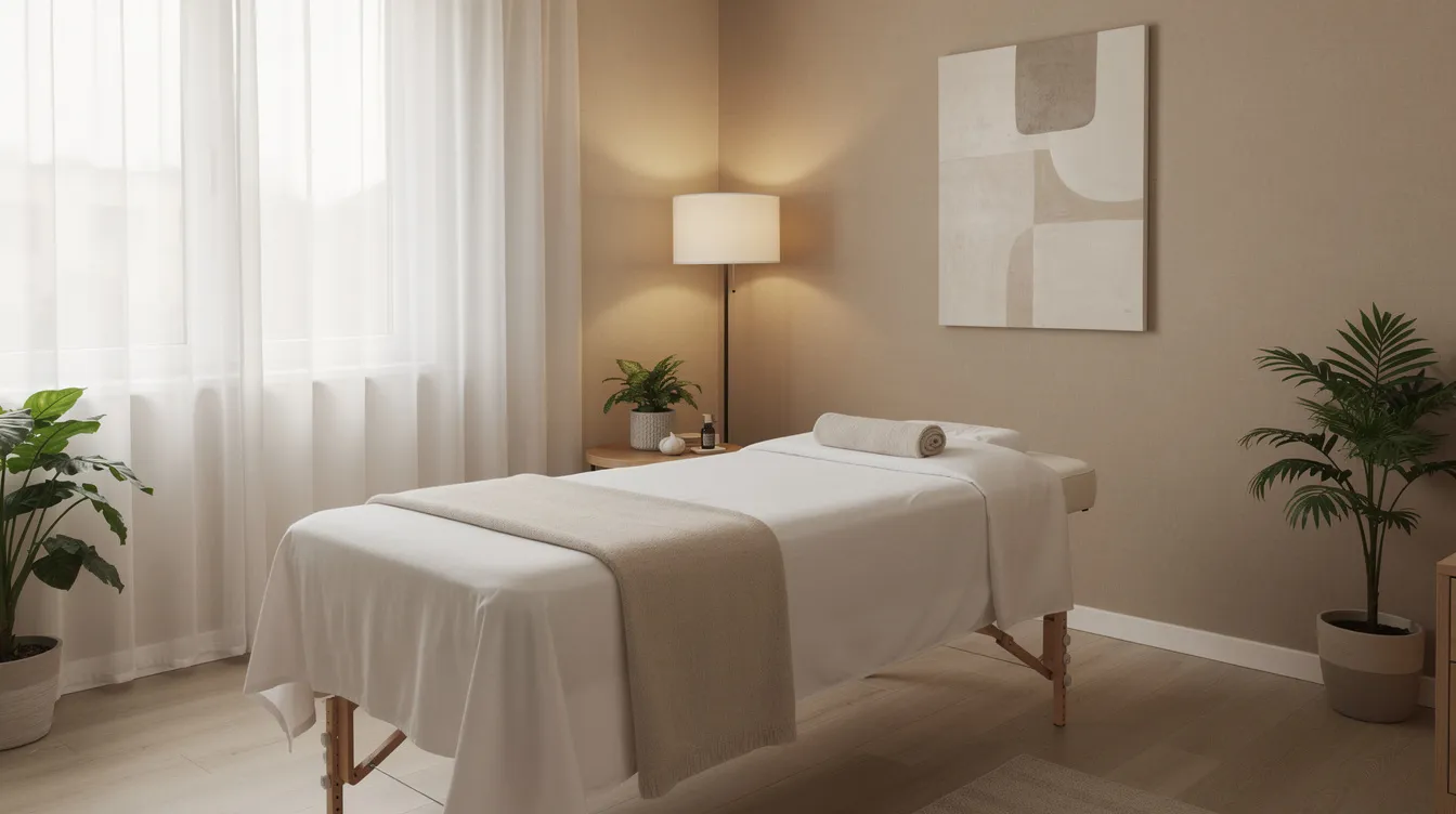 The image depicts a comfortable private treatment room filled with natural light and calming décor, designed to create a serene environment for individuals seeking help for substance use disorders. This space is ideal for addressing issues related to polysubstance use and offers a supportive atmosphere for those dealing with mental health symptoms and addiction treatment.