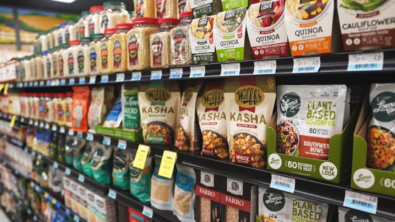 Shelf-ready products in a super market