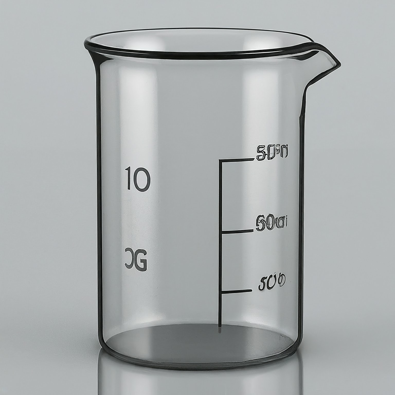 Illustration of polypropylene beaker for chemical resistance