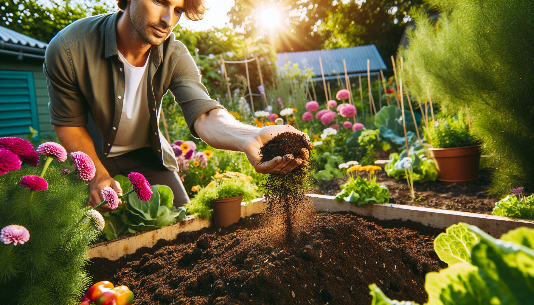 Using finished compost as a soil amendment in the garden