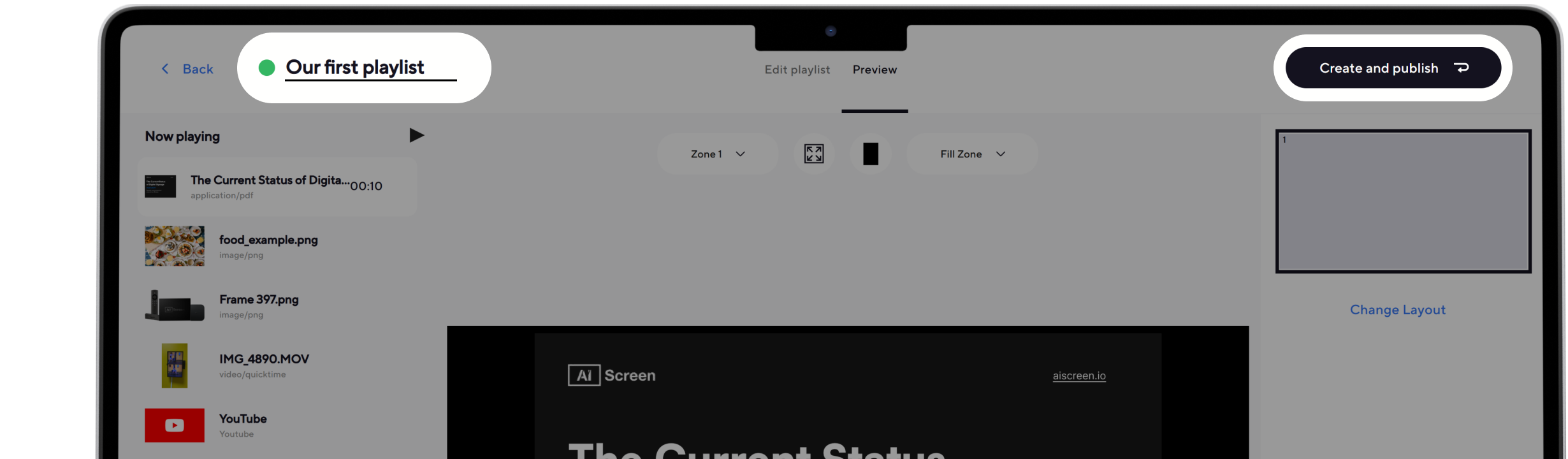 name and save your playlist