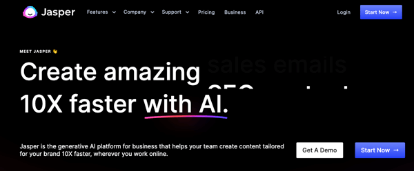 Jasper ferramenta de inteligência artificial para criar conteúdo
