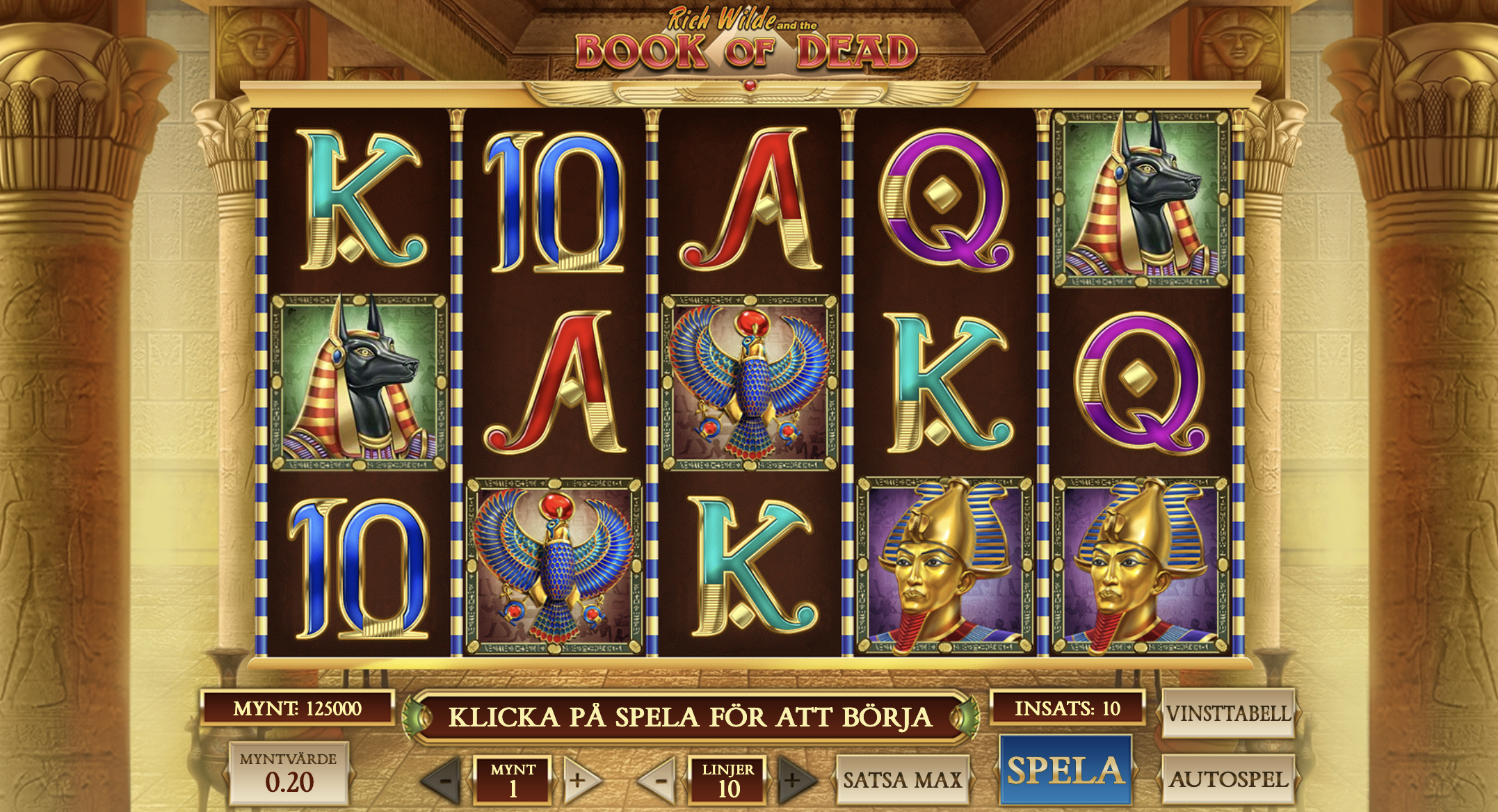 Book of Dead slot spel online – spela populära casinospel med free spins och chans att vinna riktiga pengar