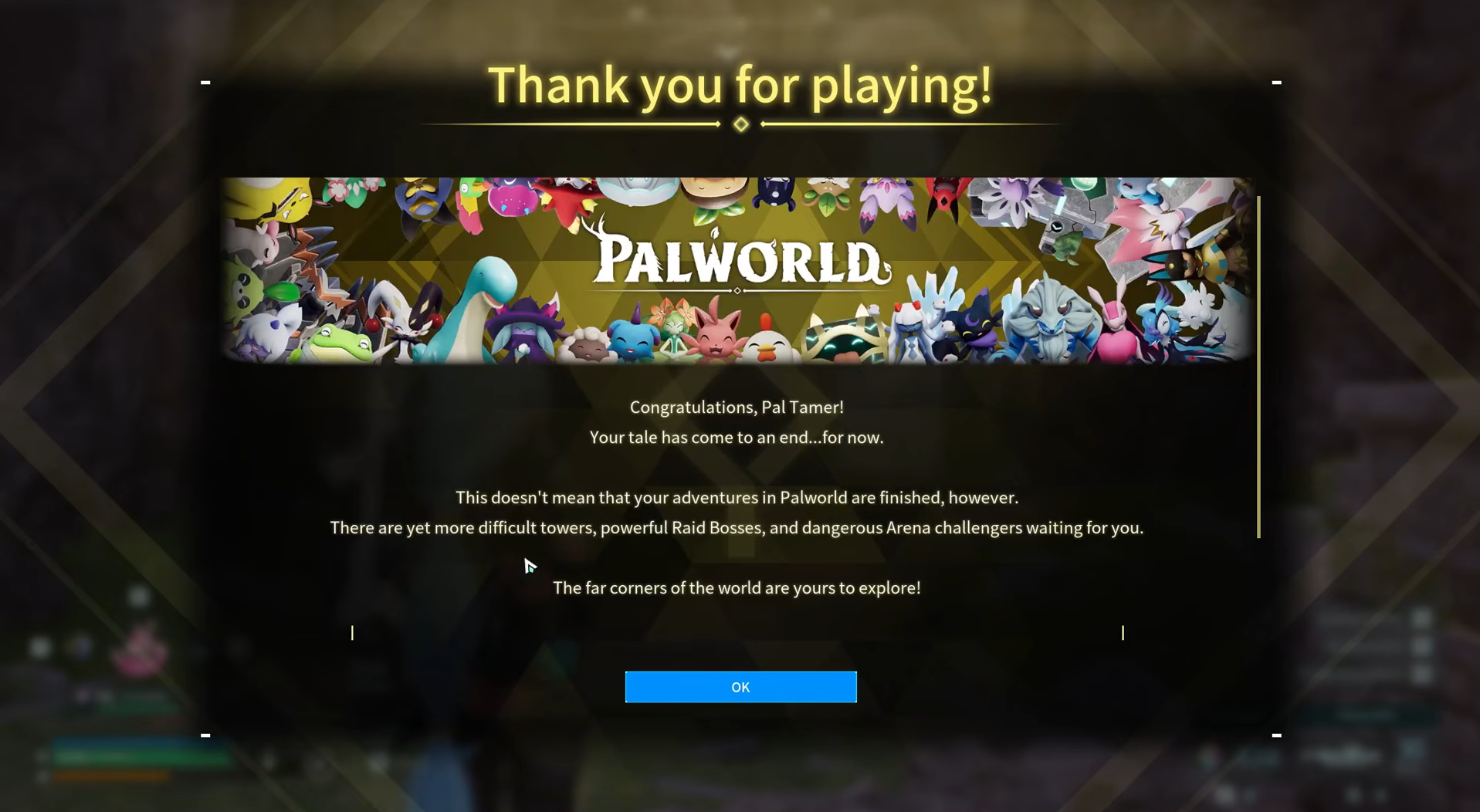 Final Story Boss in palworld 1.0