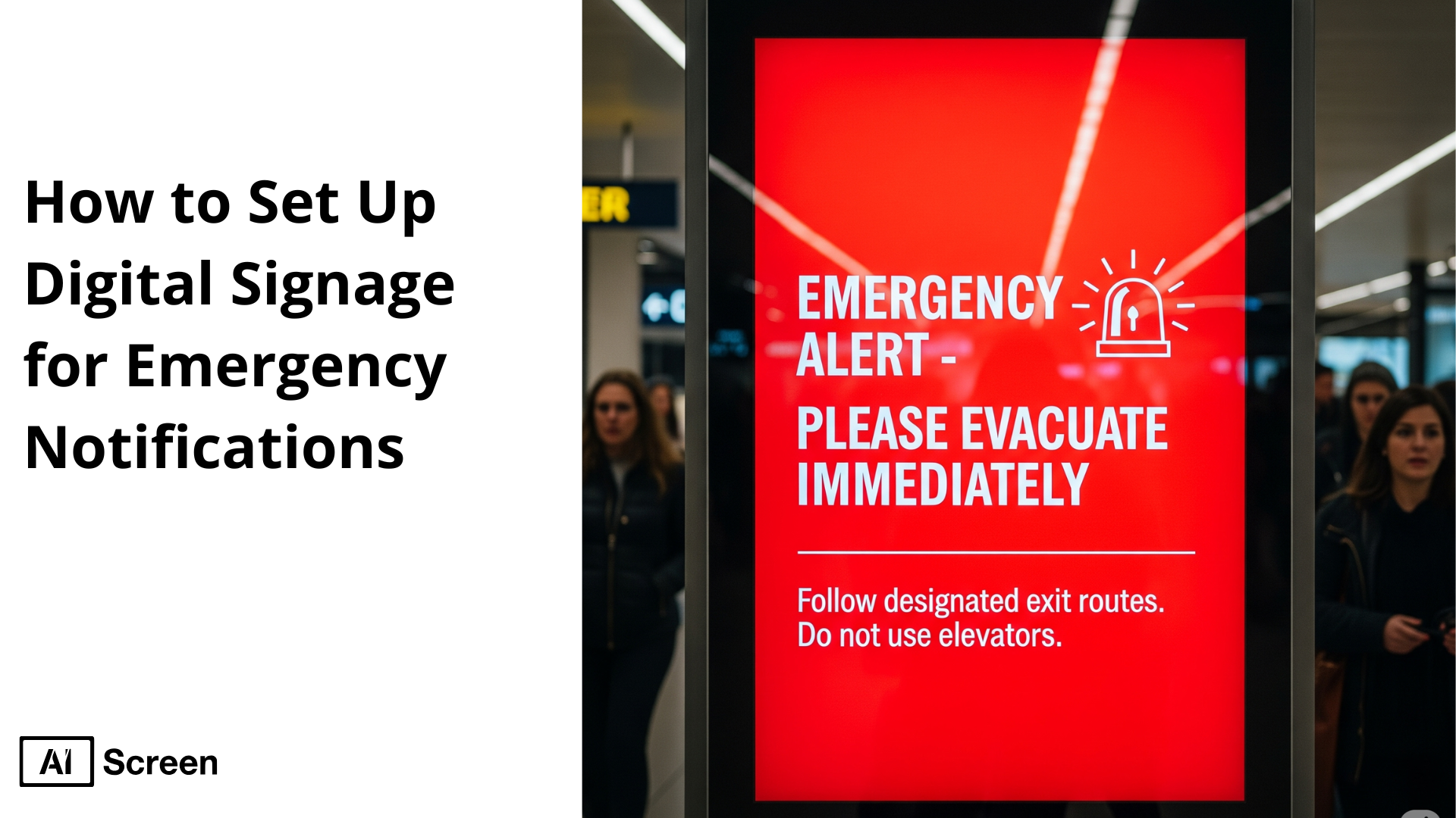 set up digital signage for emergency notifications