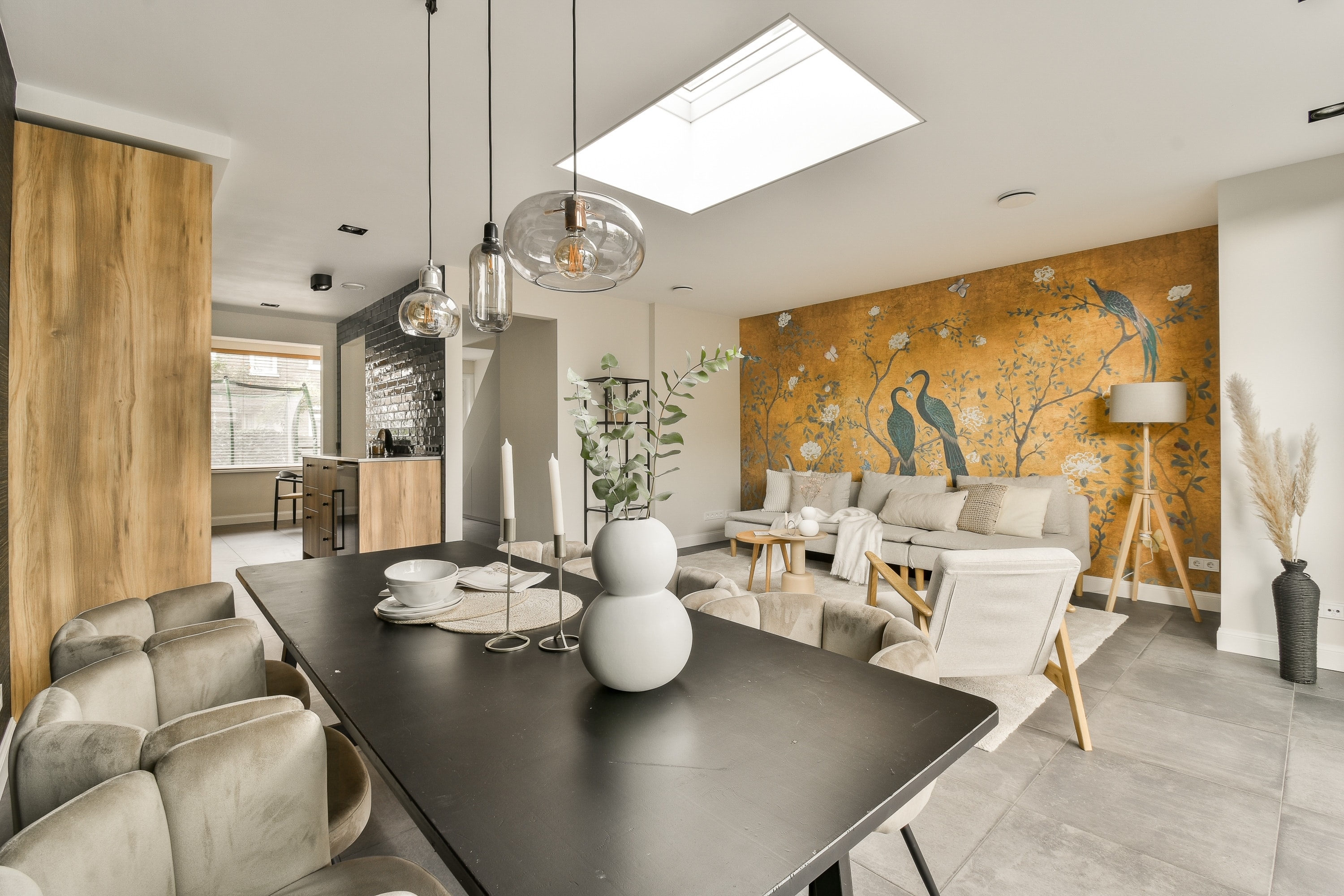 interior view of a flat rooflights 