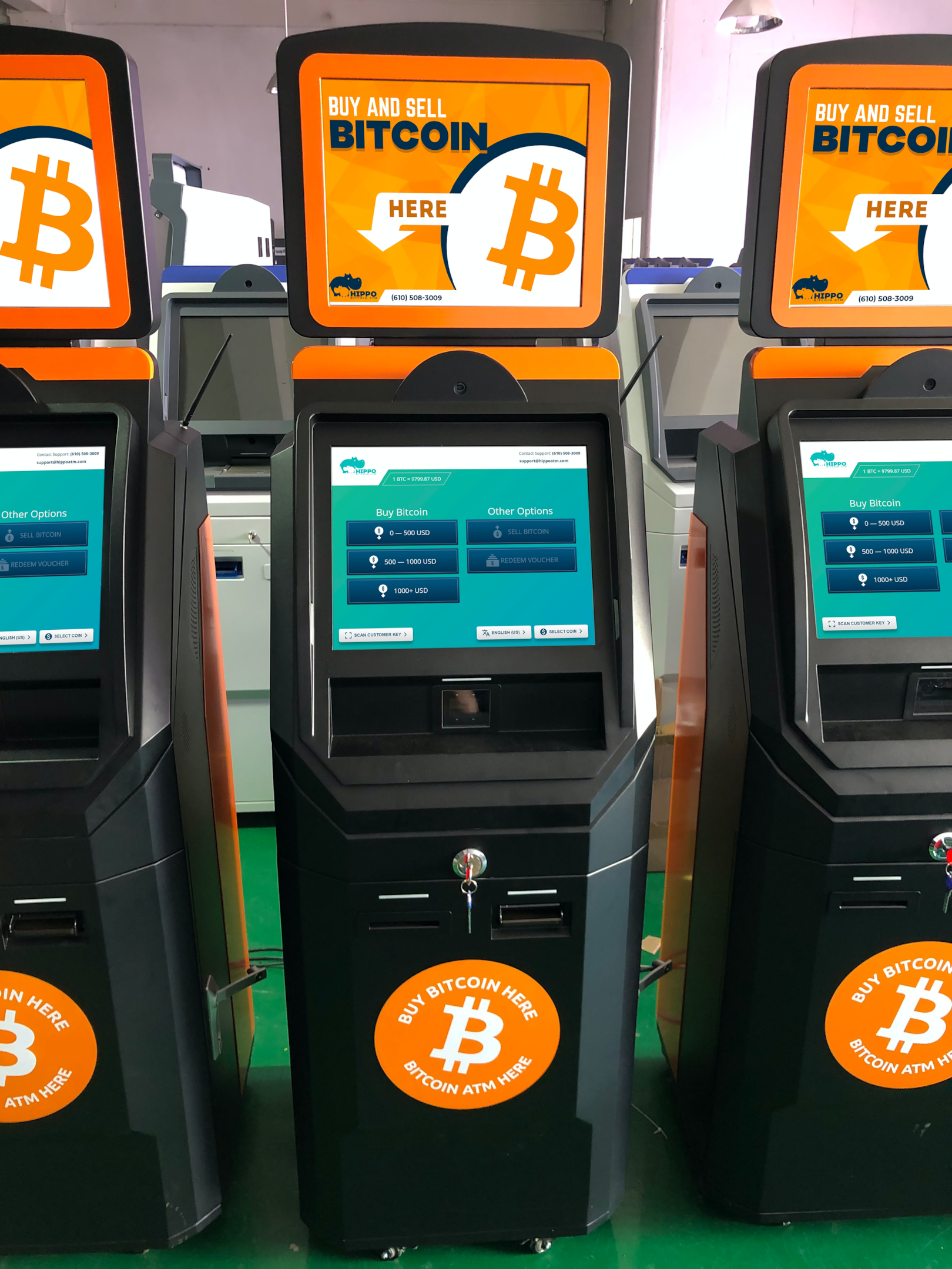  By Googling "Bitcoin ATM map" you can easily find a list of all the ATMs in your area 