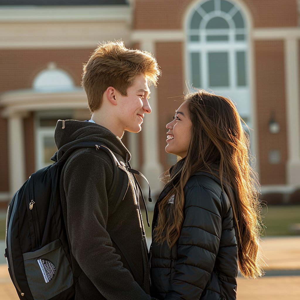 a young couple excited for their future