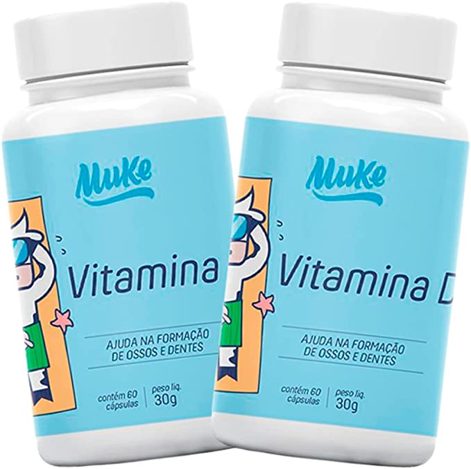 Suplemento de vitamina D da +Mu. Fonte da imagem: Amazon