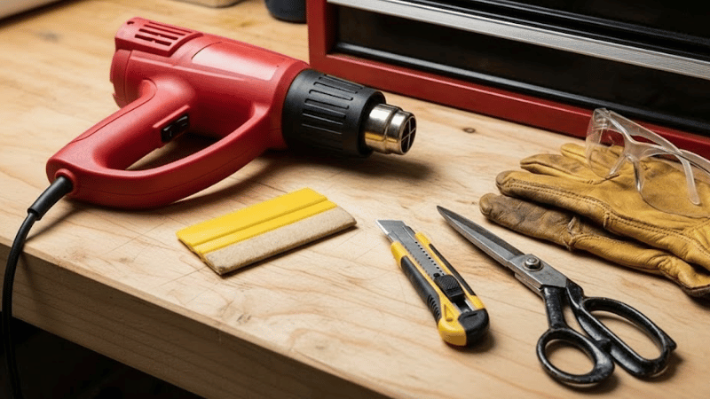 Tools for wrapping motorcycle