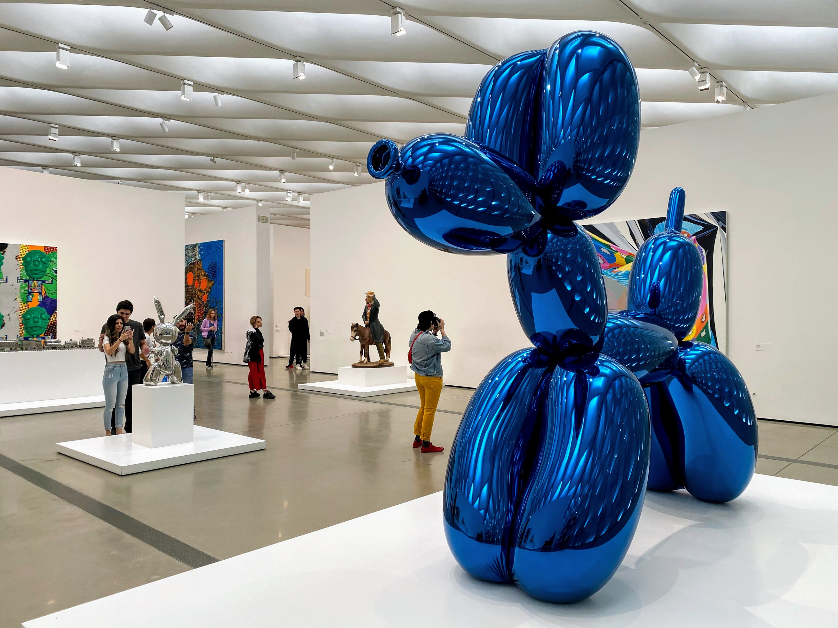 Jeff Koons art display at The Broad in Los Angeles. Photo by Roberto Contrero