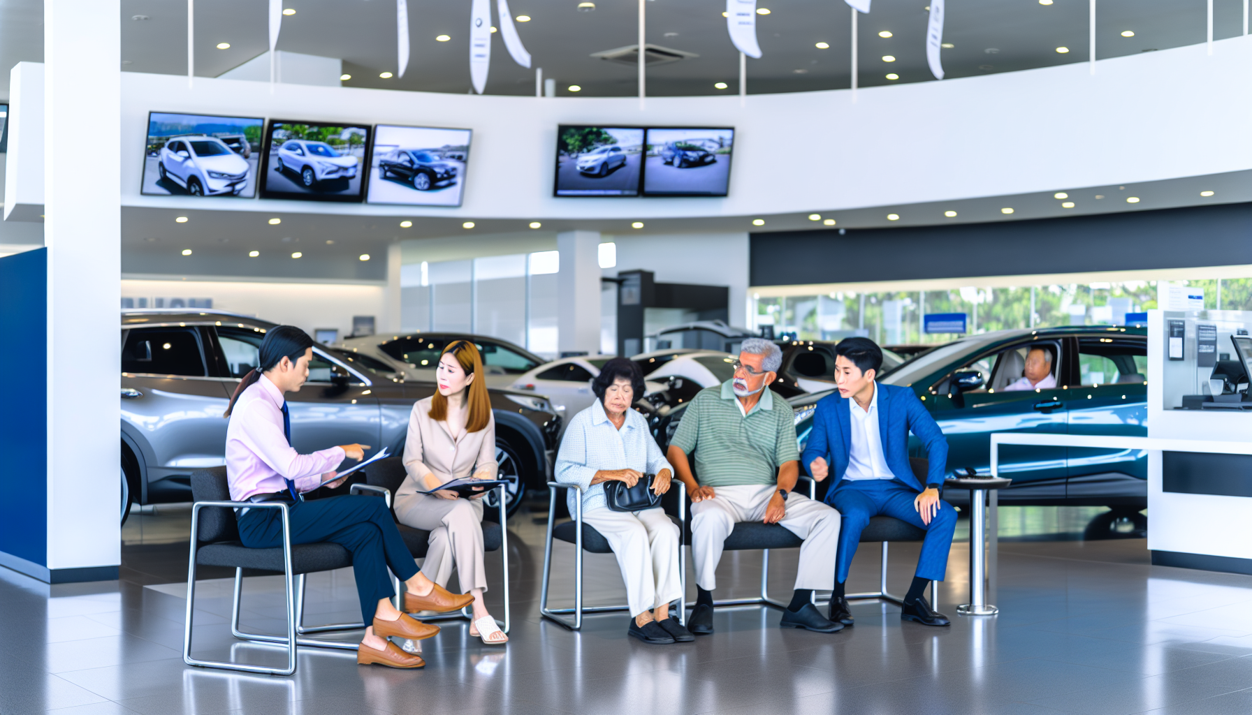 Customers feeling secure in a dealership environment