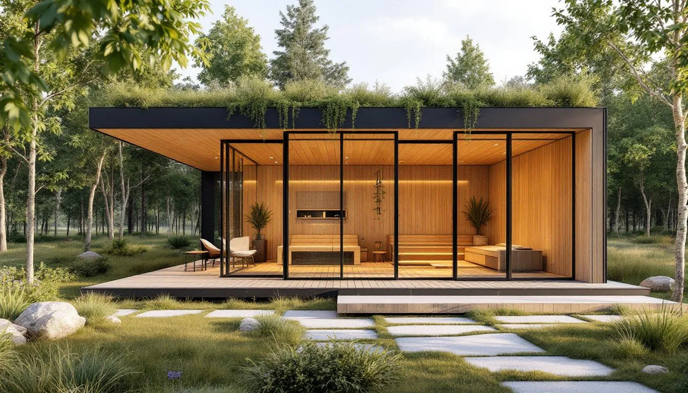 Design strategies for energy-efficient saunas with eco-friendly materials.
