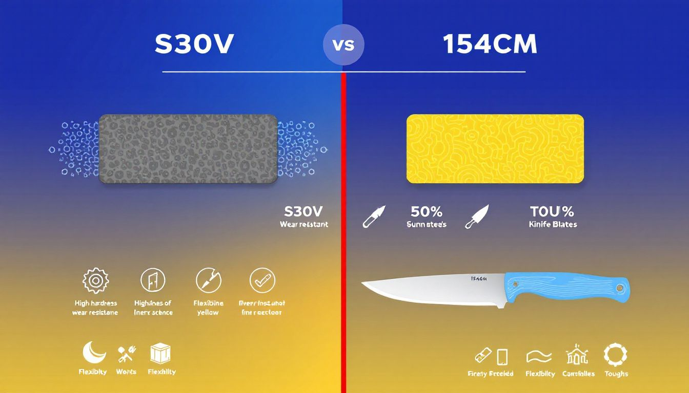 Overview of S30V and 154CM steels, comparing their properties.