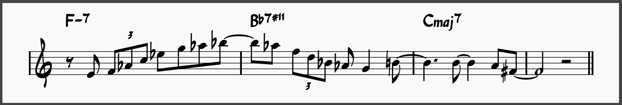Improvisation ex 3 over backdoor chord progression
