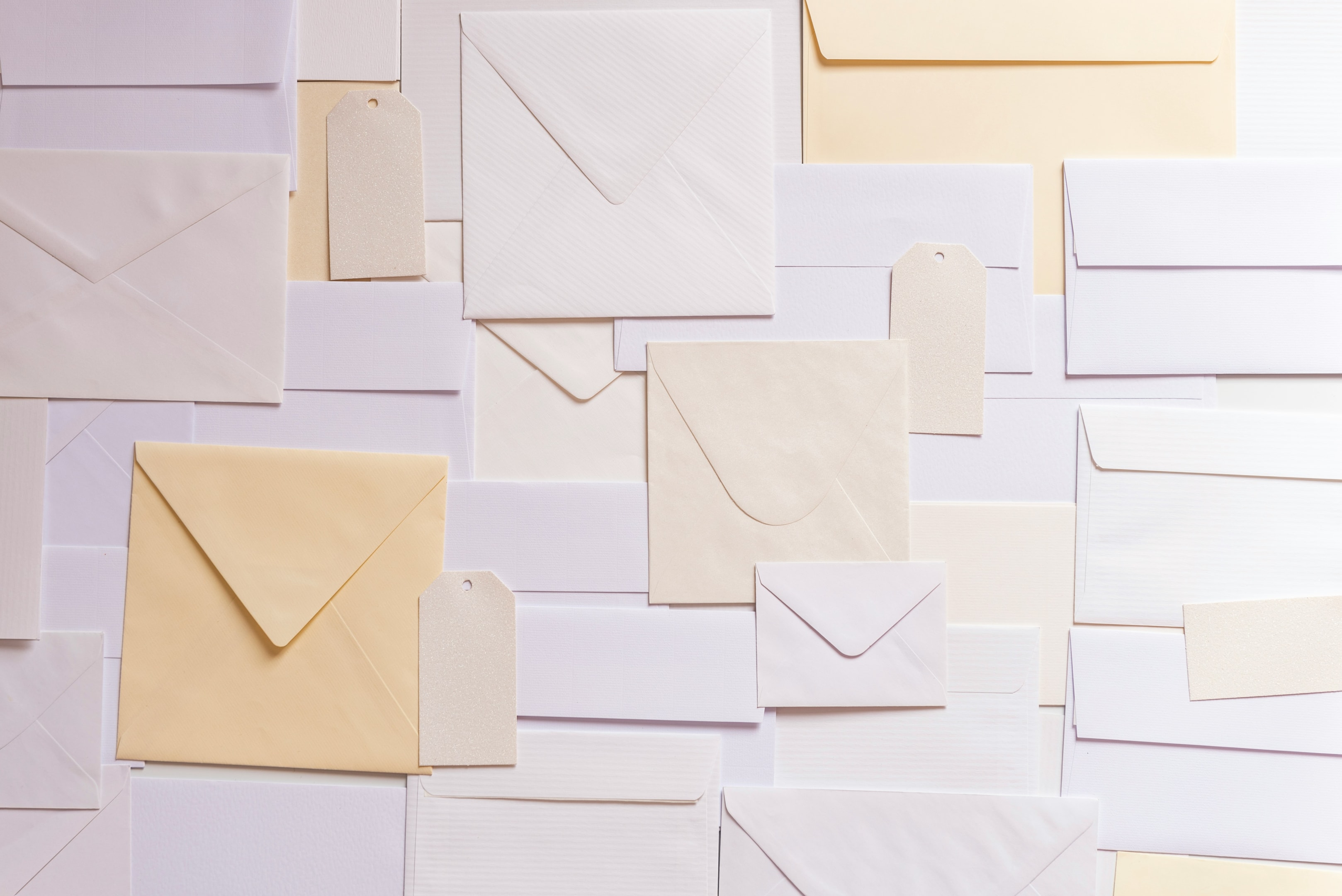 Group of envelopes sent to motivated sellers of pre-foreclosure properties.