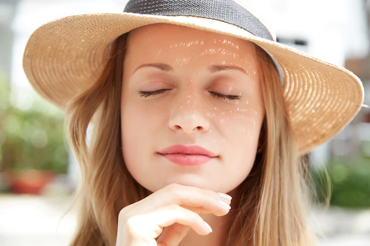            Using a wide brimmed hat is a great idea to protect yourself from the harmful effects of UV Exposure