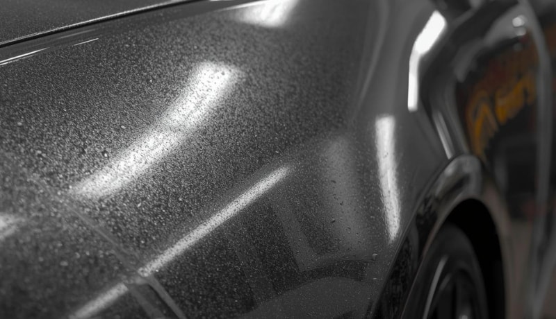 Calenered vinyl wrap on car 