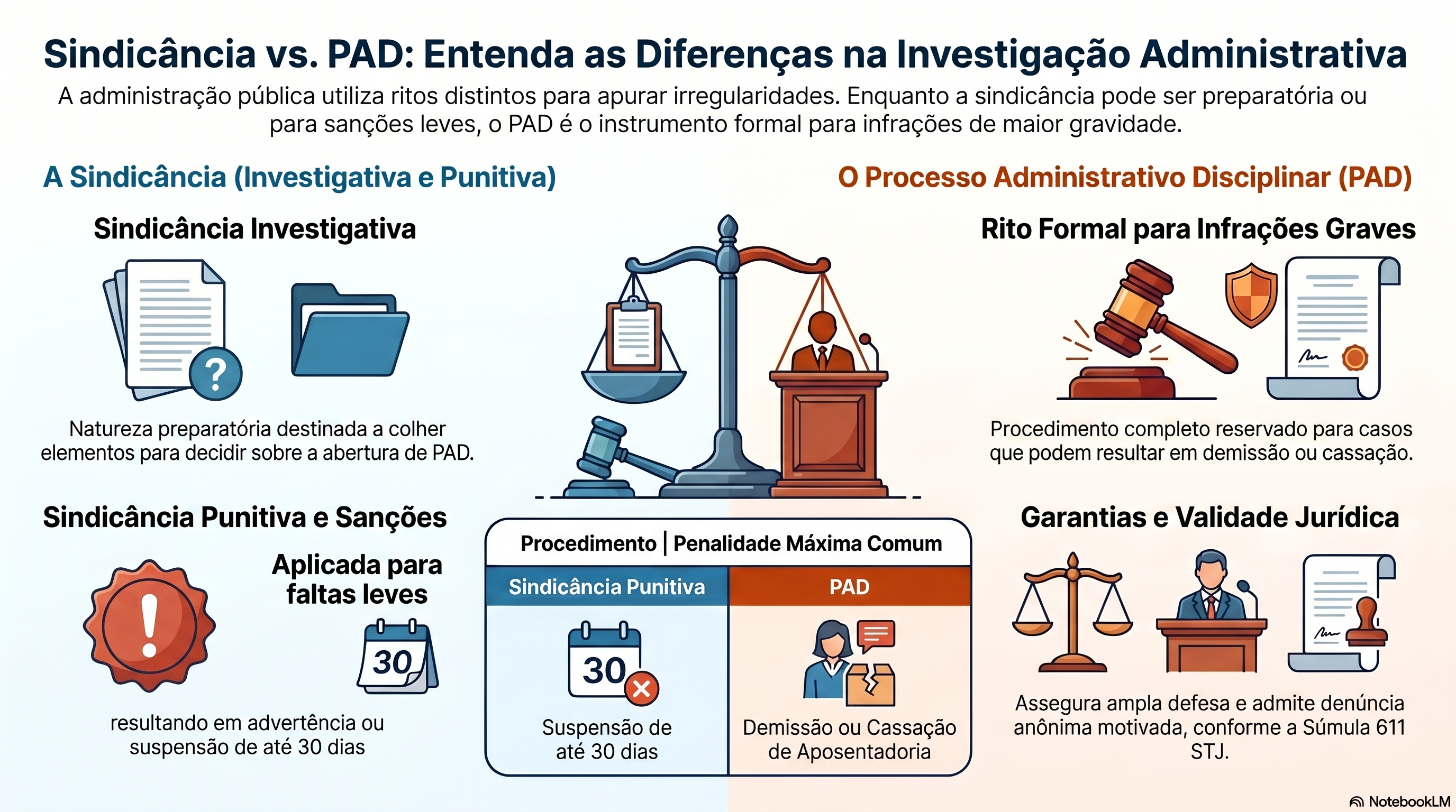 Qual &eacute; a diferen&ccedil;a entre sindic&acirc;ncia e processo administrativo disciplinar?