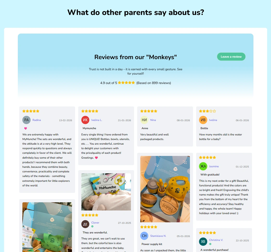 Wall of love Widget example