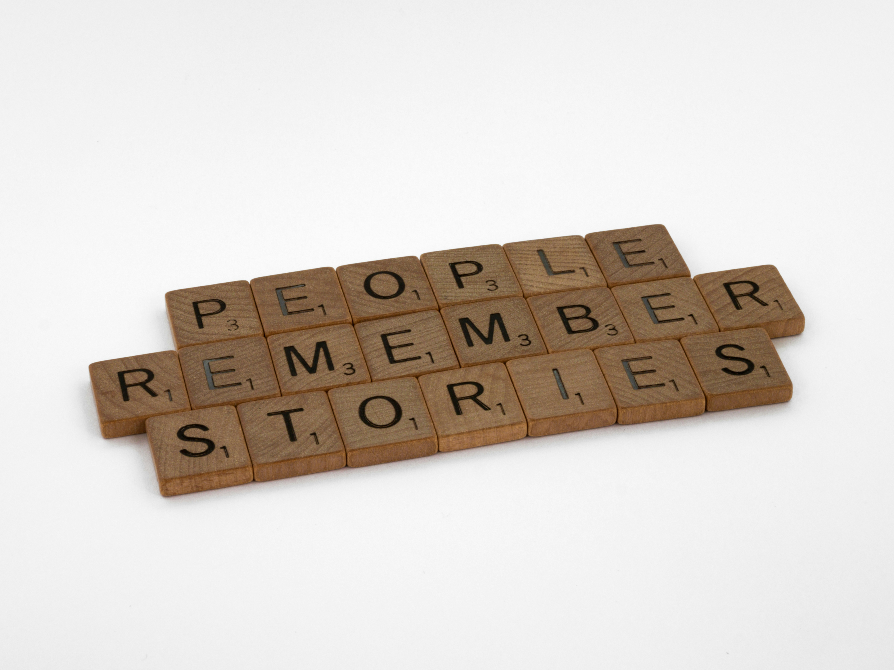 People remember stories written with Srabble letters