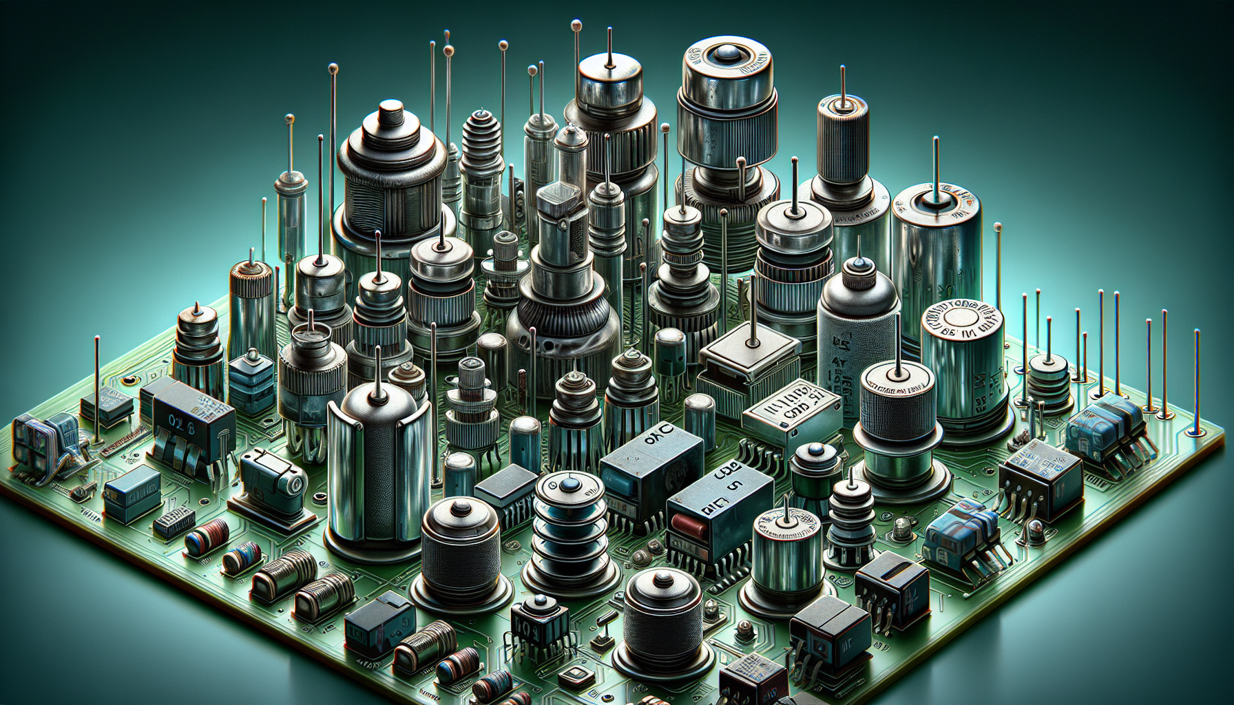 Illustration of essential circuit board components