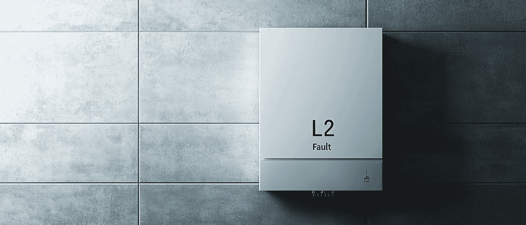 An illustration depicting the concept of the L2 boiler fault code in a heating system.