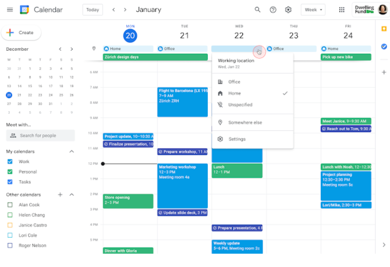 scheduling tools - google calendar