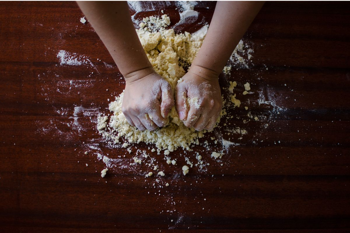 Making A Dough With Flour