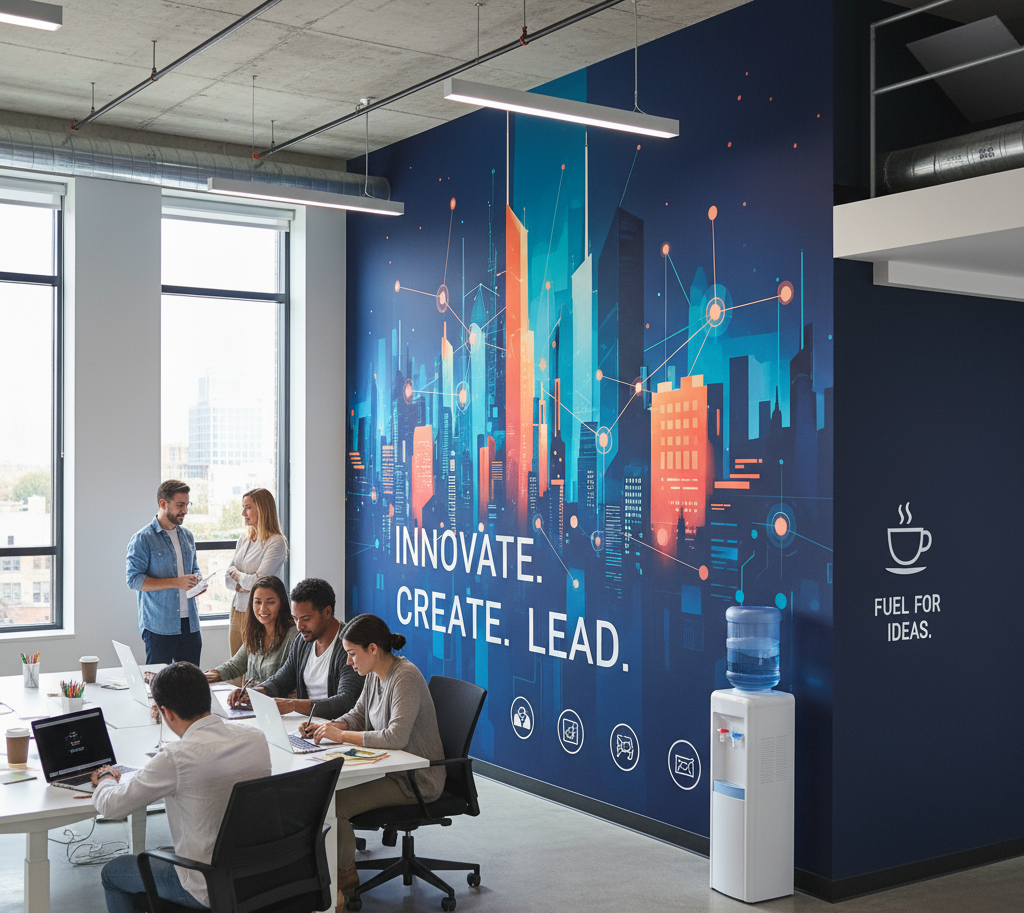 What are the Types of Indoor Signage? 8 wall wraps and decals