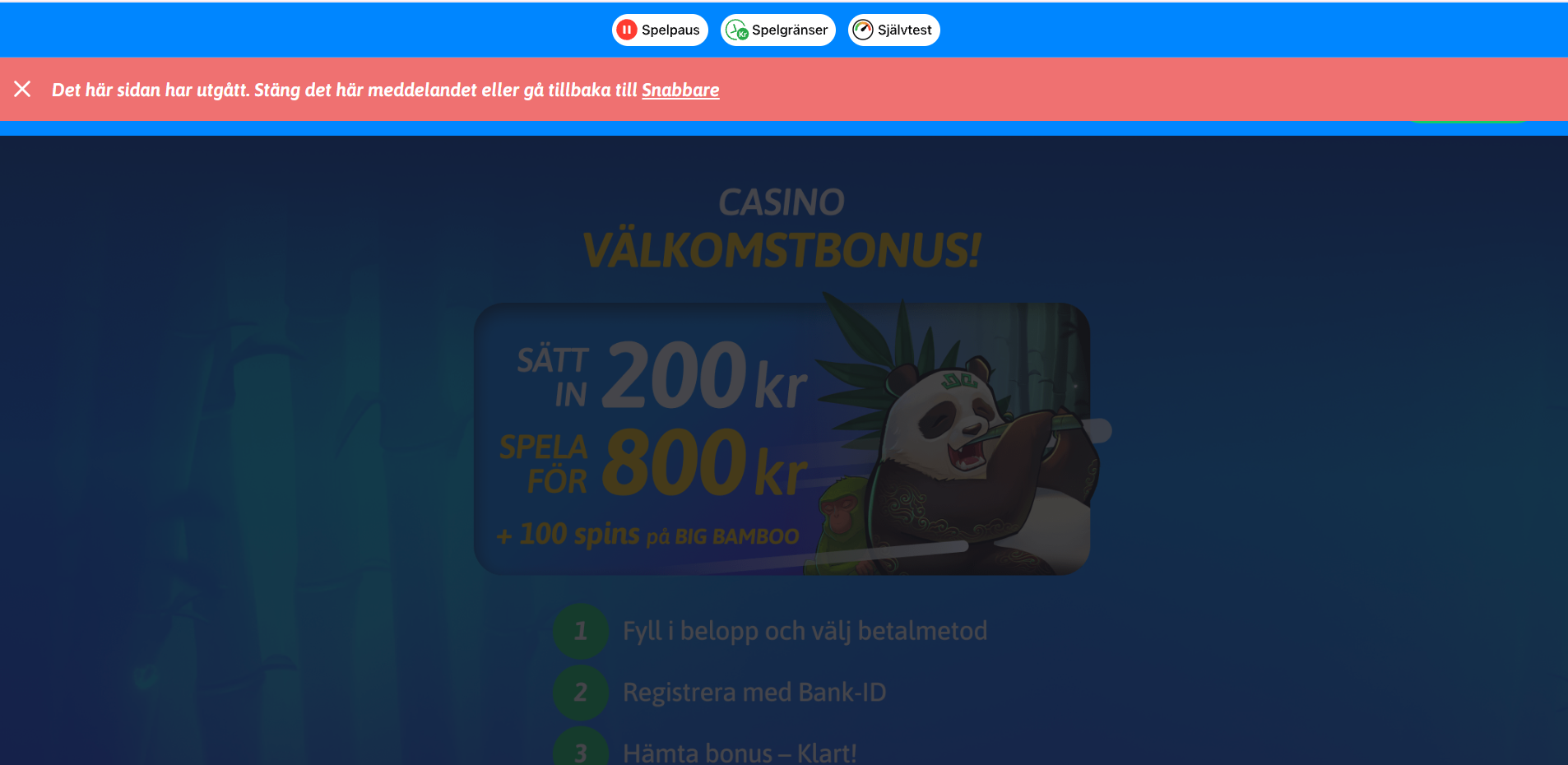 Ingen nuvarande bonus hos snabbare
