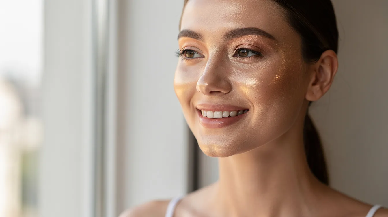 A woman with smooth, glowing skin is smiling naturally in soft daylight, showcasing her youthful appearance free of frown lines and dynamic wrinkles. This image highlights the transformative effect of non-surgical treatments like Botox, which help maintain skin elasticity and achieve a refreshed look.