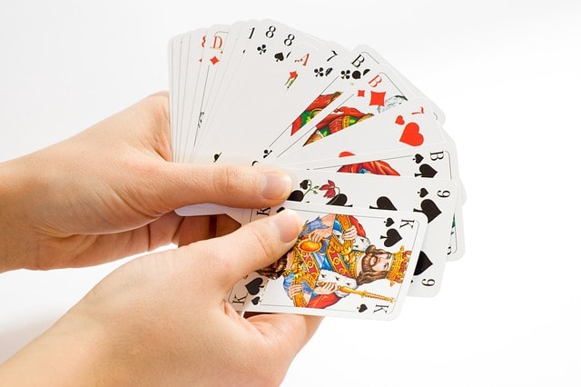 deck of cards, face up card