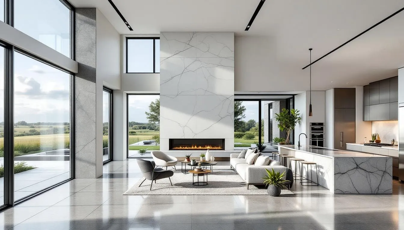 A virtual tour setup showcasing completed luxury custom homes in Dallas.