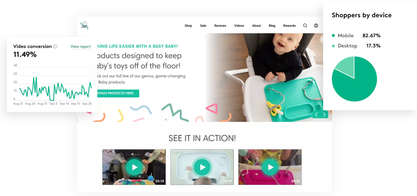 Busy Baby Mat shoppable video by Videowise