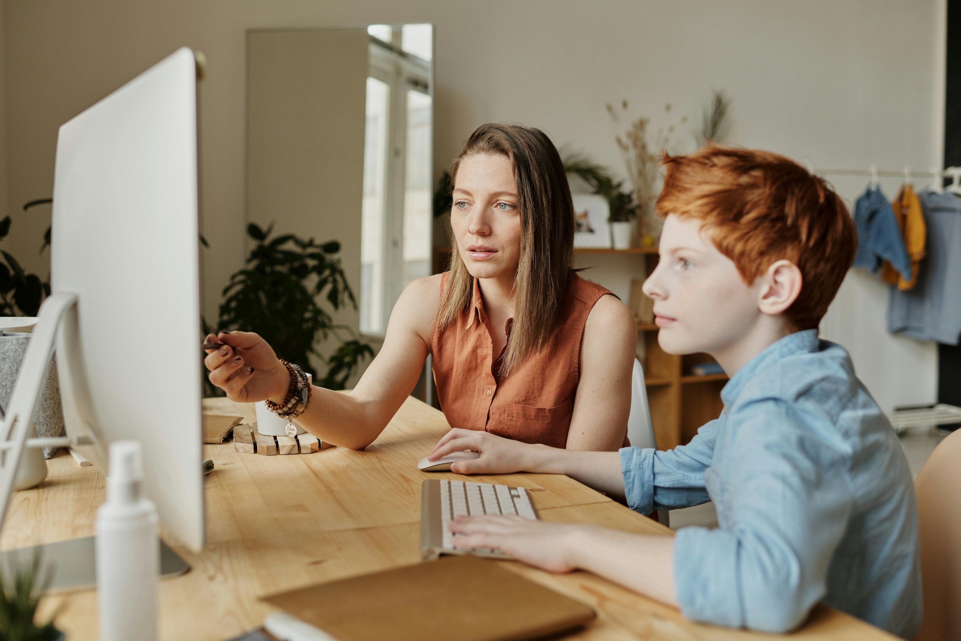 child receiving in person tutoring