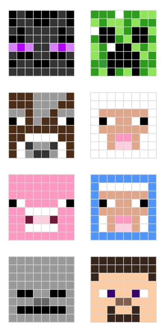 MineCraft square projects for beads